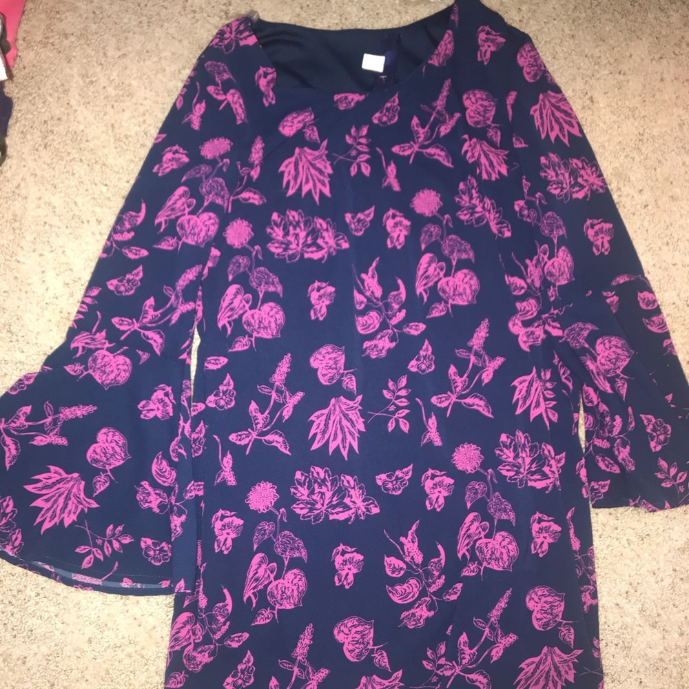 Blue and pink dress